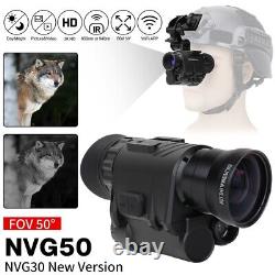 NVG50 Night Vision Goggles Wide View 50° gen3 Helmet IR 940nm Hunting Camera WiF