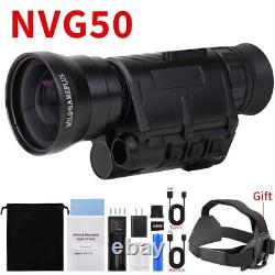 NVG50 Night Vision Goggles Wide View 50° gen3 Helmet IR 940nm Hunting Camera WiF
