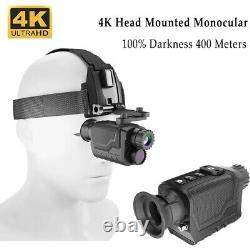 New Head-mounted Monocular NV8260 4K HD Night Vision Camera 8X Digital Zoom 400m