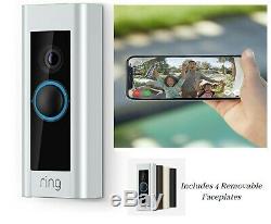 New Ring Video Doorbell Pro WiFi 1080P HD Camera Night Vision 4 Faceplates