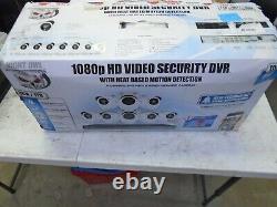 Night Owl 1080p HD DVR withHeat Detection 8CH & 8 Security Cameras C-881-PIR1080