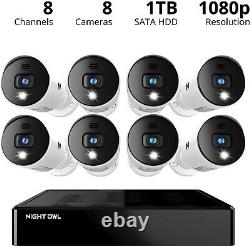 Night Owl 8-Channel 8-Camera Wired Security Surveillance System with 1TB HDD