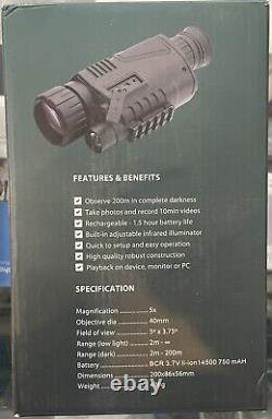 Night Vision 5X40 Digital Monocular (Brand New)