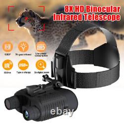 Night Vision 8X Binoculars for Hunting Infrared Digital Head Mount Goggles
