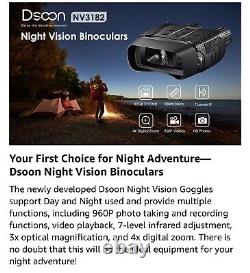 Night Vision Binoculars 300m Distance Camp Hunting Digital Telescope Equipment