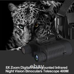 Night Vision Binoculars Infrared Digital Head Mount Goggles 8X ZOOM for Hunting