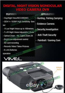 Night Vision Binoculars Monocular Digital Camera Goggles Hunting NV Security 32G