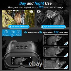 Night Vision Binoculars for Adults Waterproof Binocular with Battery TF Card