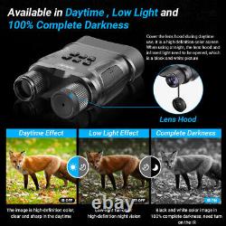 Night Vision Binoculars for Adults Waterproof Binocular with Battery TF Card