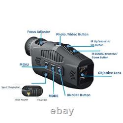 Night Vision Goggles1080P Infrared Digital Night Vision Monocular 5X Digital