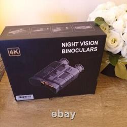 Night Vision Goggles 4K Binoculars 10X Digital Zoom Save Photos-Videos 64GB