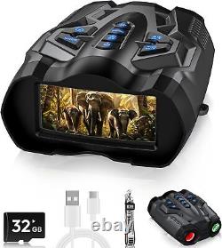 Night Vision Goggles, 4K Infrared Digital Binoculars, 4000mAH Night-Vision 10X Dig