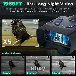 Night Vision Goggles, 58MP Full-Color 4K Night Vision Binoculars with 10000mAh