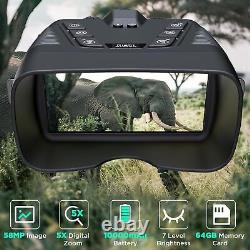 Night Vision Goggles, 58MP Full-Color 4K Night Vision Binoculars with 10000mAh