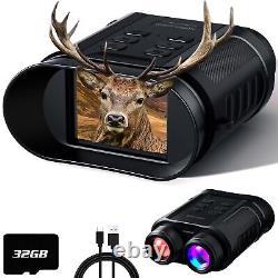 Night Vision Goggles 5W Upgraded 4K HD IR Binoculars 8X Digital Zoom, Rec