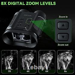 Night Vision Goggles 5W Upgraded 4K HD IR Binoculars 8X Digital Zoom, Rec