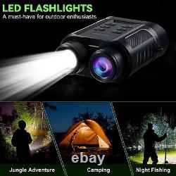 Night Vision Goggles 5W Upgraded 4K HD IR Binoculars 8X Digital Zoom, Rec