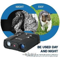 Night Vision Goggles Binoculars 1080P 3.6-10.8X 4 LCD Infrared NVG With 64G Card