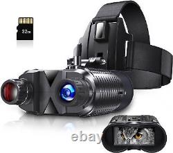 Night Vision Goggles Binoculars 1080P Digital Head Helmet Mounted Rechargeable
