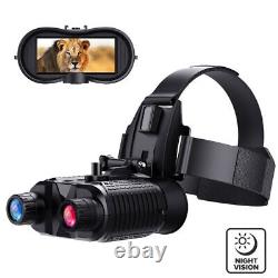 Night Vision Goggles Binoculars HD Digital IR Head Mounted Hunting Rechargeable