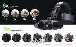 Night Vision Goggles Binoculars HD Digital IR Head Mounted Hunting Rechargeable