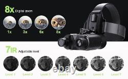 Night Vision Goggles Binoculars HD Digital IR Head Mounted Hunting Rechargeable