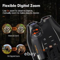 Night Vision Goggles Binoculars HD Digital IR Head Mounted Hunting Rechargeable