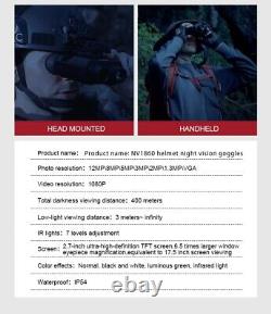 Night Vision Goggles Binoculars HD Digital IR Head Mounted Hunting Rechargeable