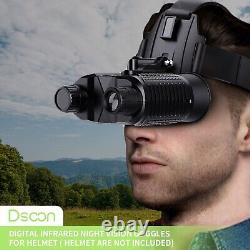 Night Vision Goggles Binoculars HD Digital IR Head Mounted Hunting Rechargeable