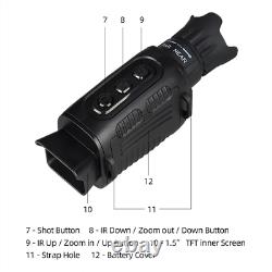 Night Vision HD Digital Infrared Binoculars or Monocular with LCD Screen Video