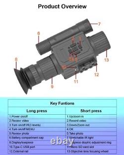 Night Vision Infrared Scope Hunting Sight 940nm IR Camera Video Record NK008