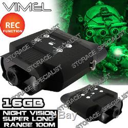 Night Vision Monocular Digital Camera Goggles Binoculars Hunting NV Security 16G