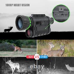 Night Vision Monocular Digital Infrared Camera Scope 50Mm Lens 350M/1150Ft