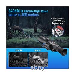 Night Vision Scope 1080P Infrared Digital Night Vision Hunting Scope Reticle