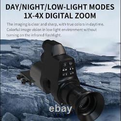 Night Vision Scope Rail Mount Sights 4X Optical Zoom Digital Infrared Riflescope