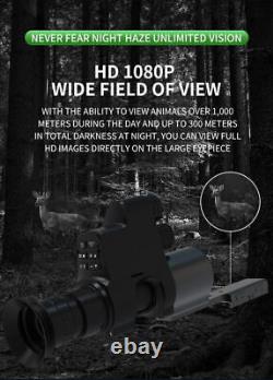 Night Vision Scope Rail Mount Sights 4X Optical Zoom Digital Infrared Riflescope