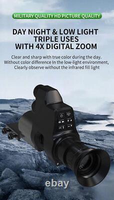 Night Vision Scope Rail Mount Sights 4X Optical Zoom Digital Infrared Riflescope