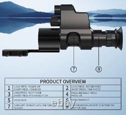 Night Vision Scope Rail Mount Sights 4X Optical Zoom Digital Infrared Riflescope