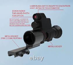 Night Vision Scope Rail Mount Sights 4X Optical Zoom Digital Infrared Riflescope