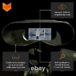 Nightfox 100V Digital Night Vision Infrared Binocular Zoom 3x20 Hunting Camping