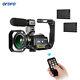 Ordro Ac3 4k 24mp Wifi Ir Night Vision Digital Camera + 0.39x Wide Angle Lens