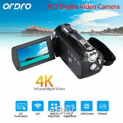 ORDRO AC3 Digital 4K Camera WiFi Professional Infrared Video Camcorder Recorder