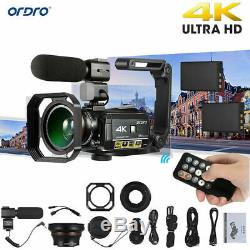 ORDRO AC3-IPS 4K Wifi Full HD Night Vision Digital Video DV Camera US 100-240V