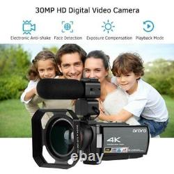 ORDRO AE8 4K HD 3.0 inch Touch Screen 16X WIFI Digital Video Camera Night Vision