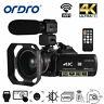 Ordro Wifi 4k Ultra Hd 24mp 30x Zoom Digital Video Camera Camcorder Dv Recorder#