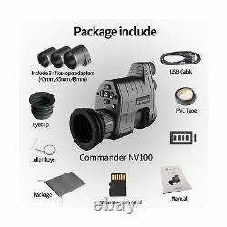 Oneleaf.ai Commander NV100 HD Digital Night Vision Monocular, Built-in IR Ill