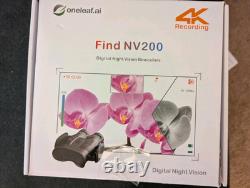 Oneleaf.ai Find NV200 Black True 4K Recording Digital Night Vision Binoculars