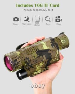 P15S 5X Optical Zoom 8X Digital Zoom Night Vision Infrared 16GB Monocular Scope