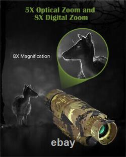P15S 5X Optical Zoom 8X Digital Zoom Night Vision Infrared 16GB Monocular Scope