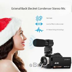 Professional 4K 1080P Ultra HD 48MP 16X ZOOM Digital Video Camera Camcorder IR